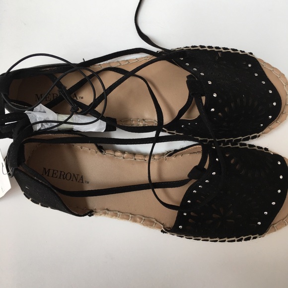 Mossimo Braelyn Ghillie Studded Lace Up Espadrille - Picture 4 of 5